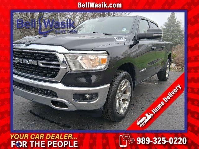 2022 RAM 1500 Big Horn in Black — front three-quarter view