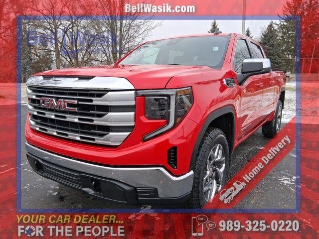 2026 GMC Sierra 1500 SLE in Cardinal Red — front three-quarter view
