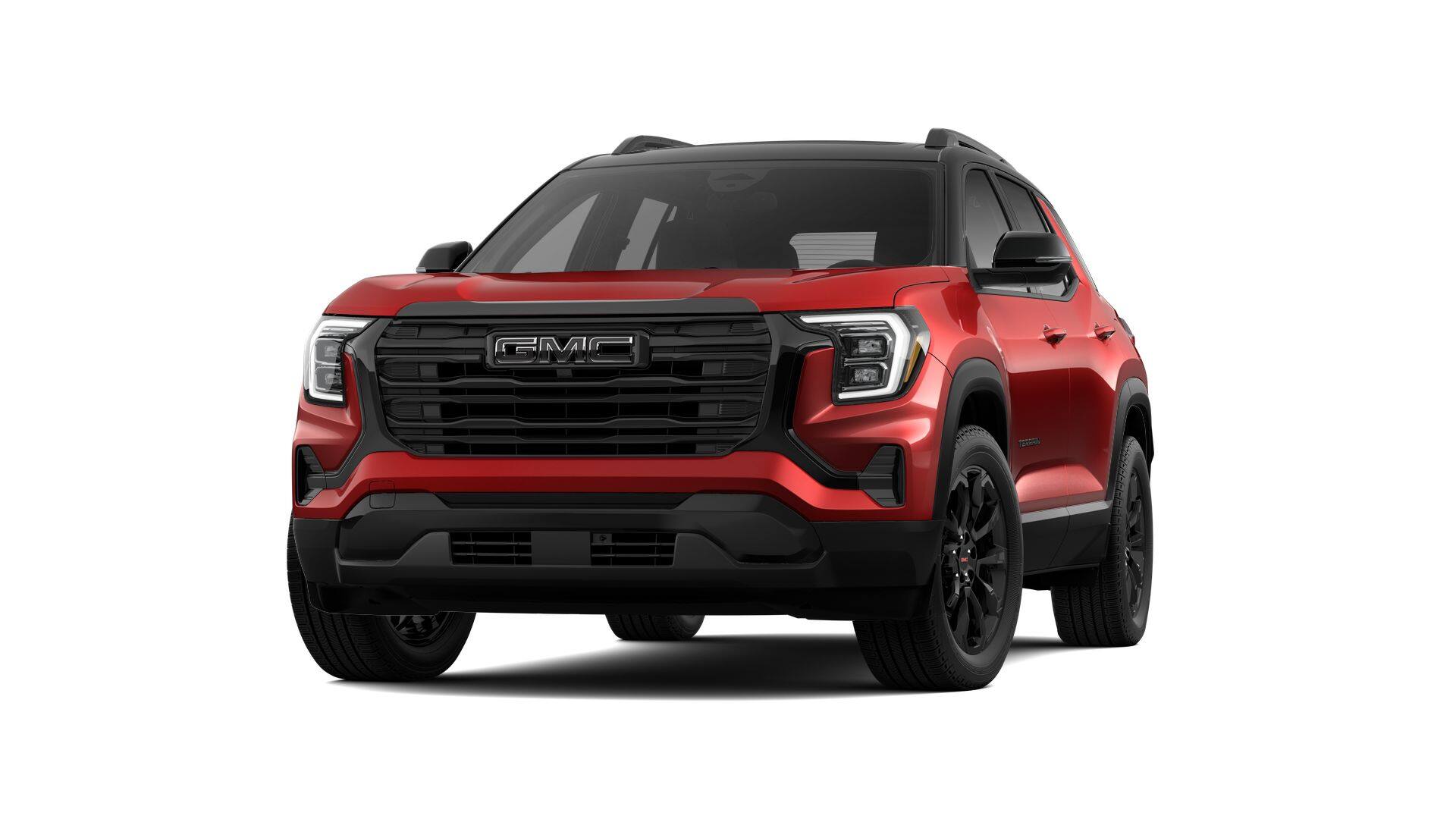 2026 GMC Terrain Elevation in Volcanic Red Tintcoat — front three-quarter view