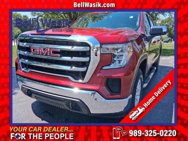 2020 GMC Sierra 1500 SLE in Red Quartz Tintcoat — front three-quarter view