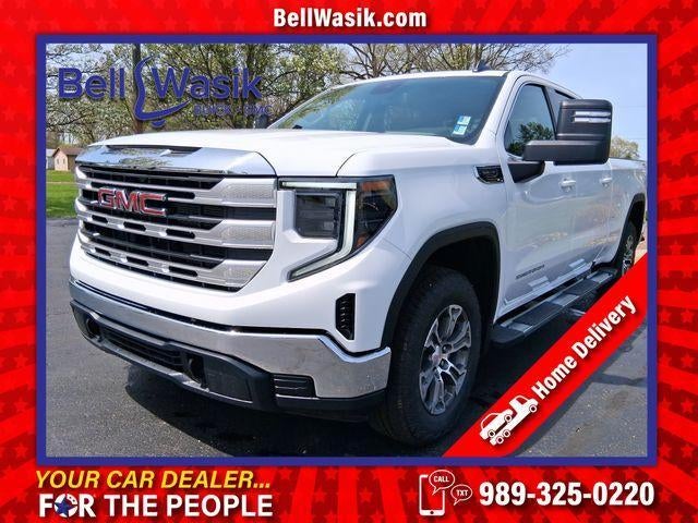 2026 GMC Sierra 1500 SLE in Summit White — front three-quarter view