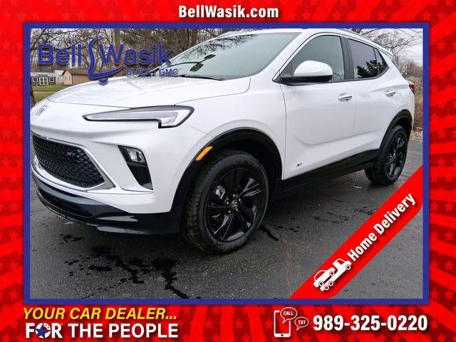 2026 Buick Encore GX Sport Touring in Summit White — front three-quarter view