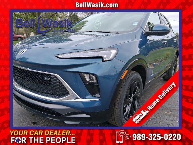 2026 Buick Encore GX Sport Touring in Ocean Blue Metallic — front three-quarter view