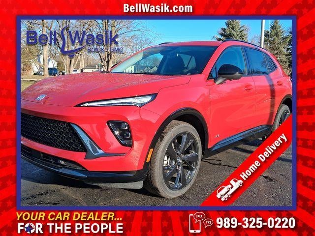 2026 Buick Envision Sport Touring in Brilliant Red — front three-quarter view