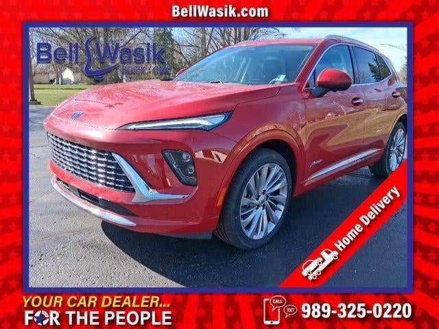 2026 Buick Envision Avenir in Brilliant Red — front three-quarter view