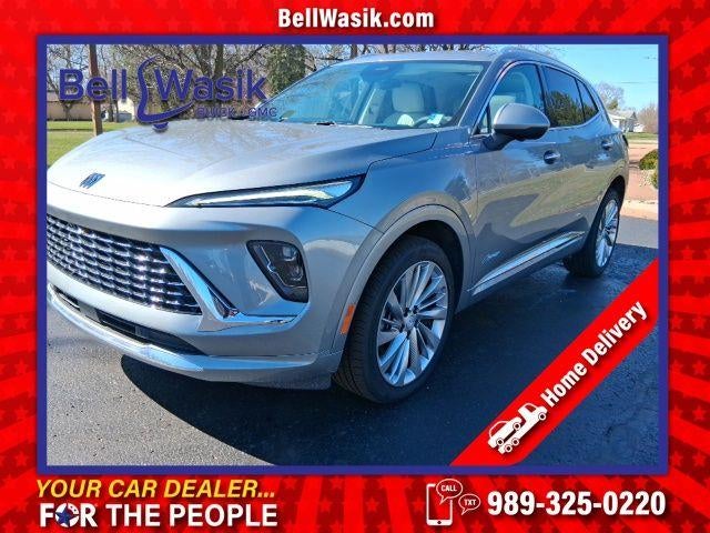 2026 Buick Envision Avenir in Moonstone Gray Metallic — front three-quarter view